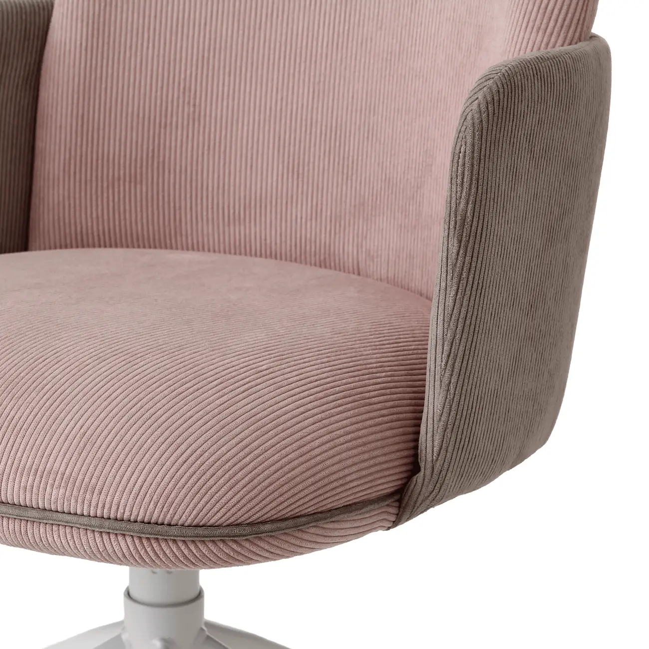 CADEIRA HOME OFFICE OBI - BRANCO/QUARTZO ROSA - Foto 9