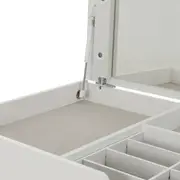PENTEADEIRA COM ESPELHO 1,13 M X 55 CM REVEAL - BRANCO/PRATA - Foto 8