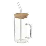 CANECA COM CANUDO 400 ML BAMBOO FRESH - BAMBU/INCOLOR - Foto 2