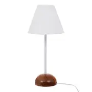 LUMINÁRIA DE MESA PILAR C/CUP M - CARVALHO/BRANCO - Foto 2