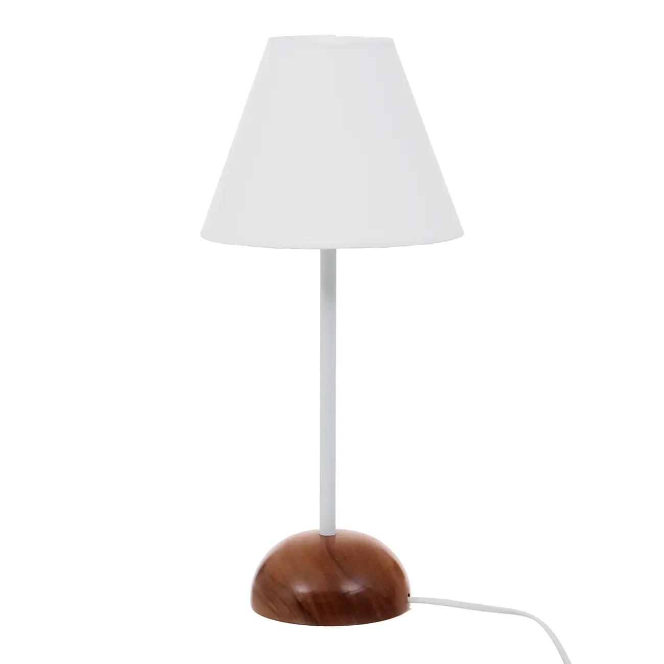 LUMINÁRIA DE MESA PILAR C/CUP M - CARVALHO/BRANCO - Foto 2