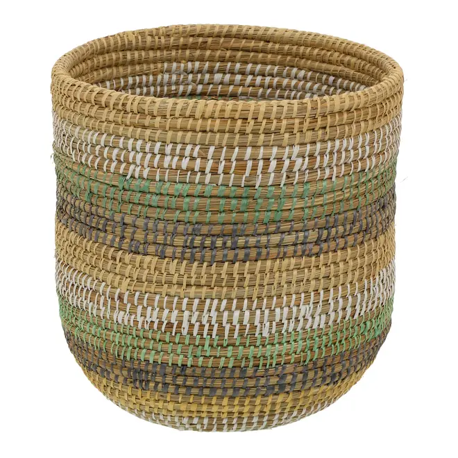 CESTO 40 CM X 40 CM X 45 CM JERI - FIBRA NATURAL/MULTICOR - Foto 3