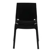 CADEIRA PARA ÁREA EXTERNA EMPILHÁVEL JUNO - PRETO BRILHANTE - Foto 2