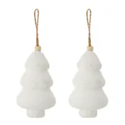 PINGENTE ÁRVORE FLUFFY VILAREJO NOEL - BRANCO - Foto 1