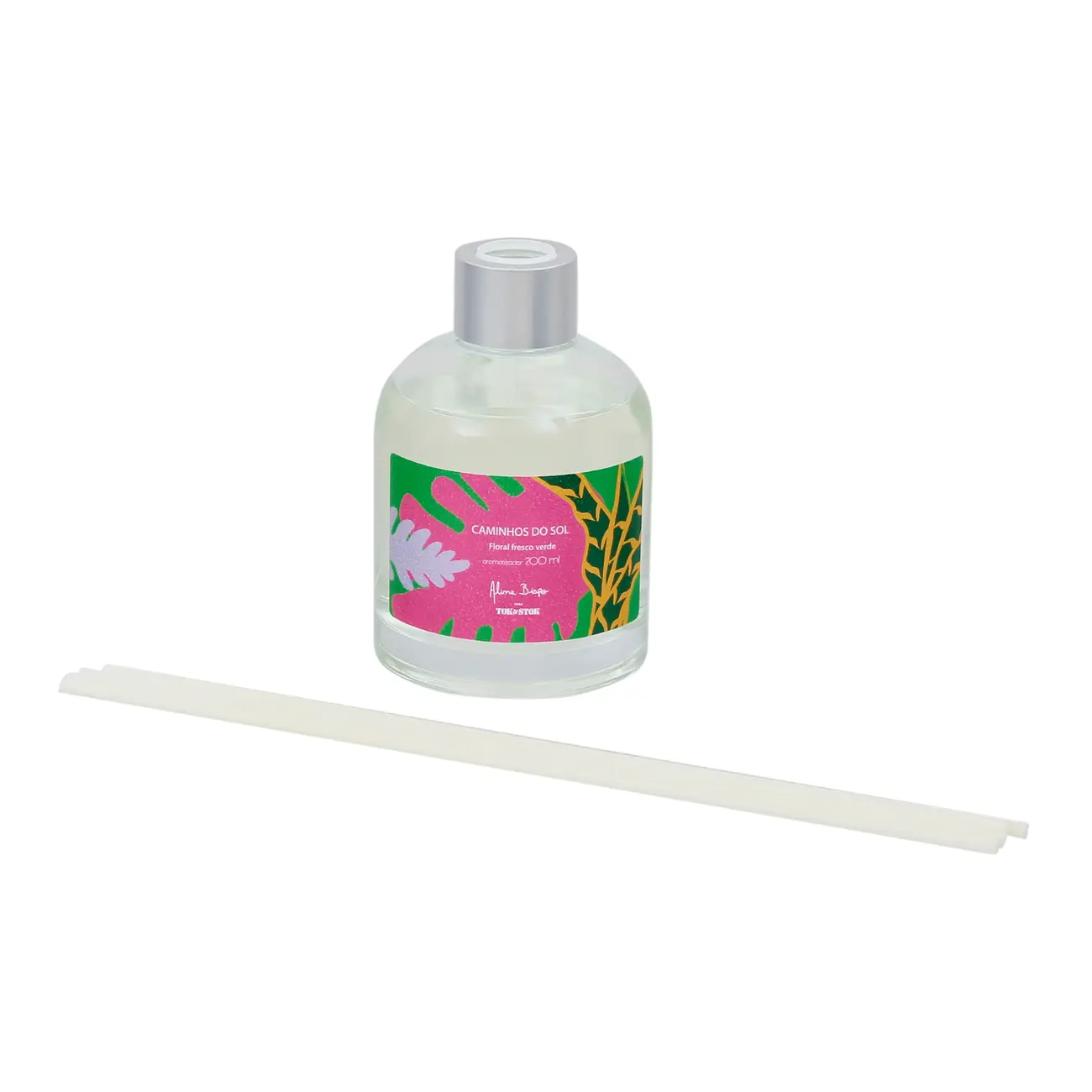 AROMATIZADOR FLORAL FRESCO VERDE 200 ML CAMINHOS DO SOL - VERDE/ROSA - Foto 3