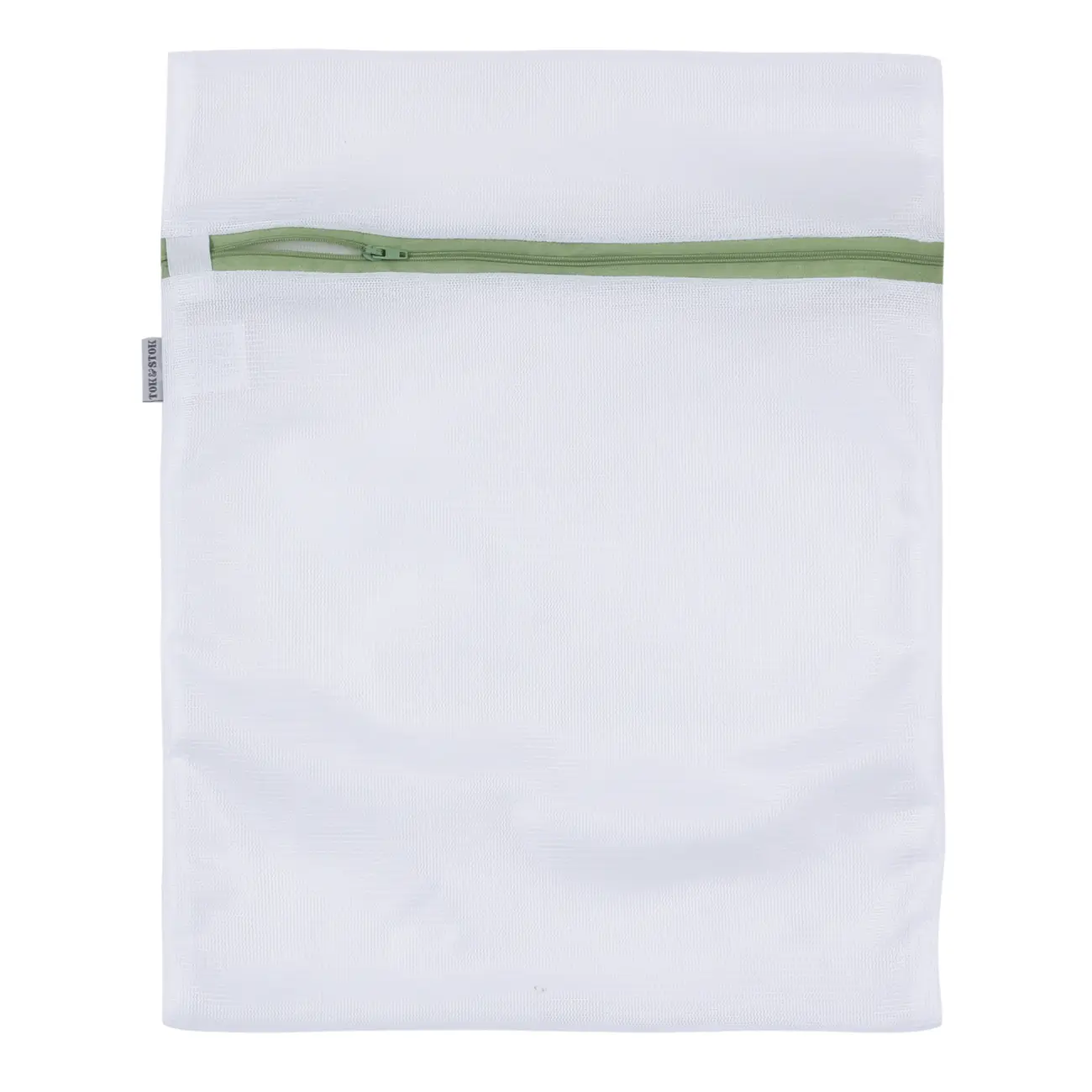 SACO PROTETOR PARA LAVAR ROUPA 40 CM X 31 CM SAFE - BRANCO/SÁLVIA - Foto 2