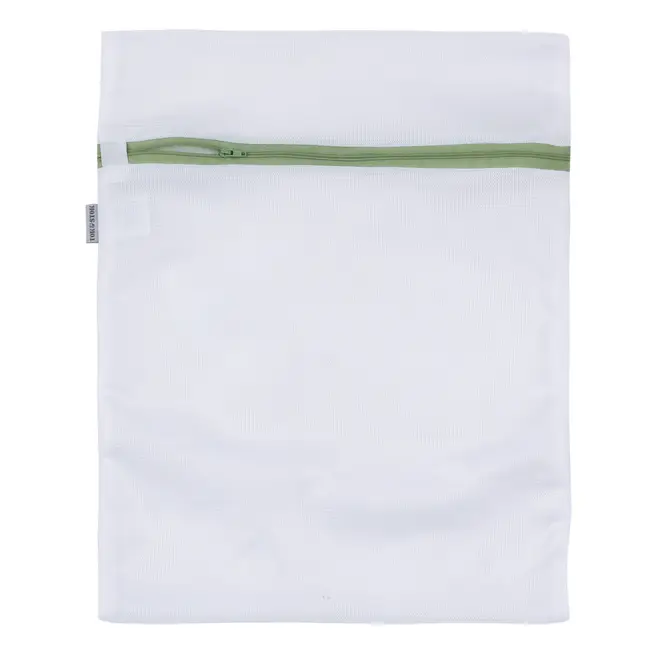SACO PROTETOR PARA LAVAR ROUPA 40 CM X 31 CM SAFE - BRANCO/SÁLVIA - Foto 2