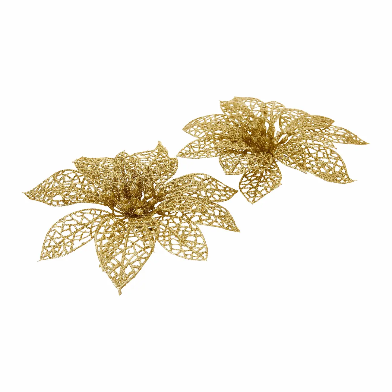 PRENDEDOR FLOR 14 CM FINE FESTIVITY C/2 - OURO - Foto 3