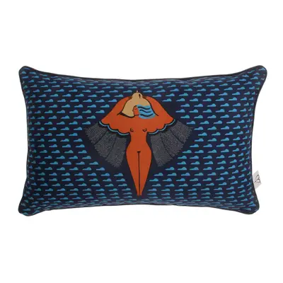 ALMOFADA 50 CM X 30 CM MULHER PÁSSARO