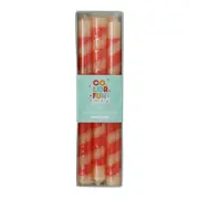 KIT COM 3 VELAS CASTIÇAL COLORFUN XMAS - VERMELHO/BRANCO - Foto 1
