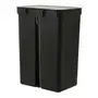 LIXEIRA DUPLA COM PEDAL 30 L TRIUM - PRETO/CINZA - Foto 4