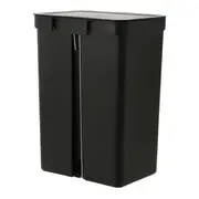 LIXEIRA DUPLA COM PEDAL 30 L TRIUM - PRETO/CINZA - Foto 4