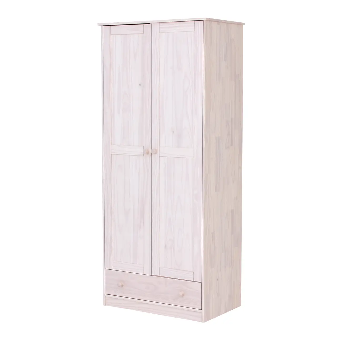 GUARDA-ROUPA DE SOLTEIRO 2 PORTAS/1 GAVETA TIMBER - BRANCO LAVADO - Foto 4