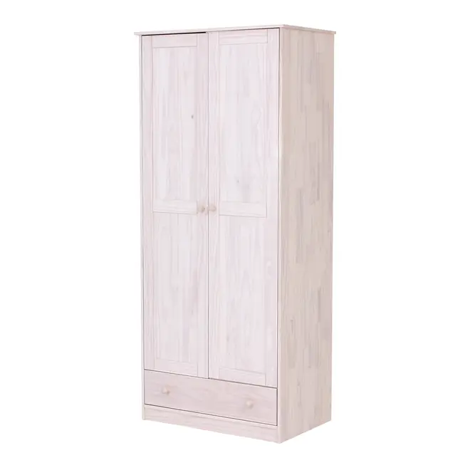 GUARDA-ROUPA DE SOLTEIRO 2 PORTAS/1 GAVETA TIMBER - BRANCO LAVADO - Foto 4