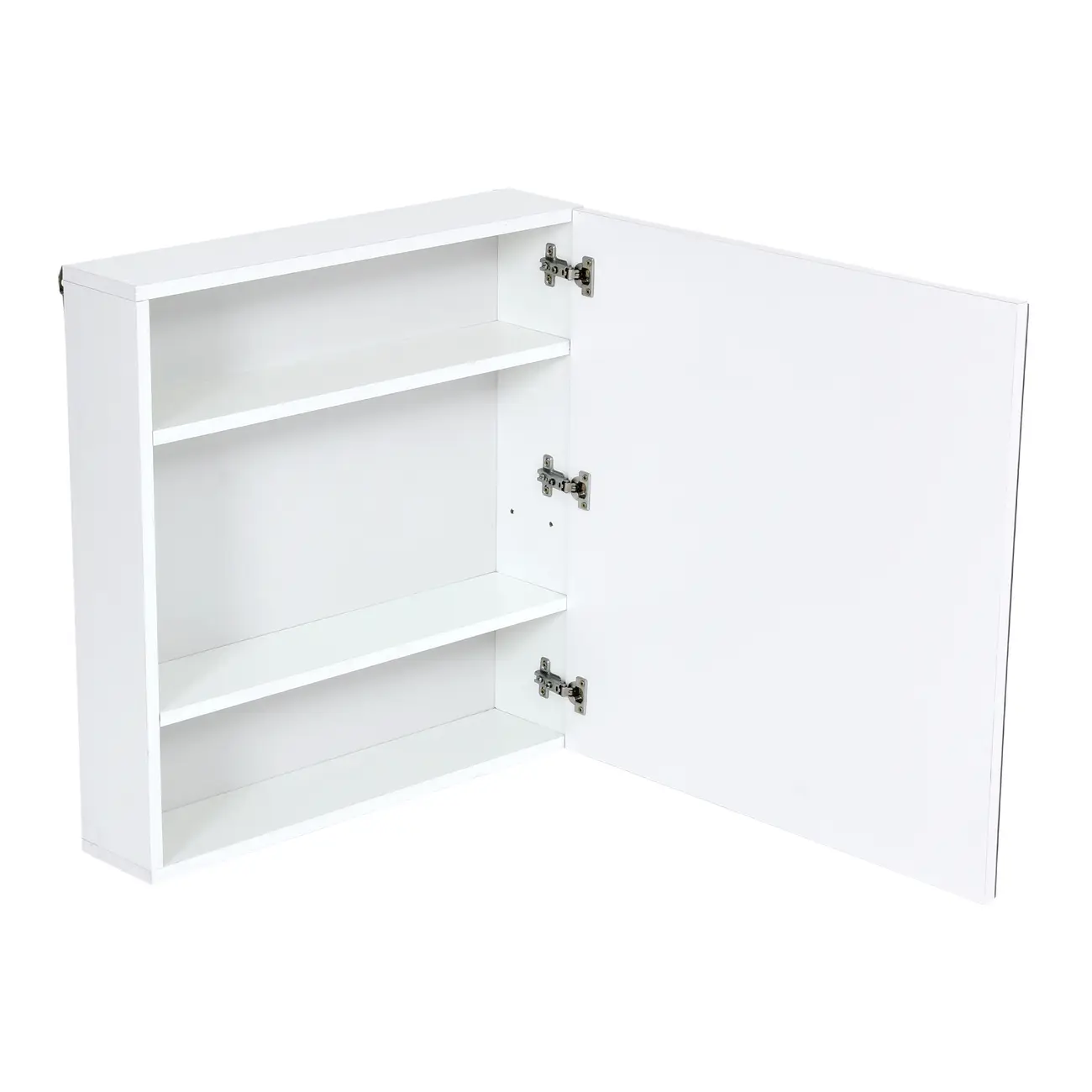 ARMÁRIO DE BANHEIRO COM ESPELHO 1 PORTA 60 CM X 62 CM LINED UP - BRANCO/PRATA - Foto 4