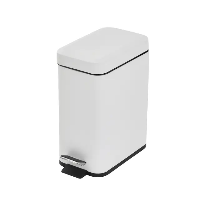 LIXEIRA COM PEDAL 5 L DURBAN - BRANCO/BRANCO - Foto 2