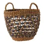 CESTO COM ALÇA 34 CM X 28 CM X 34 CM SUMELA - FIBRA CLARA/AZUL ESCURO - Foto 4