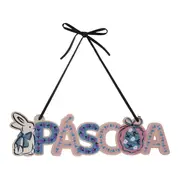 PLACA DECORATIVA PASCOQUETTE - BLEU CENDRÉ/VIN ROSE - Foto 1
