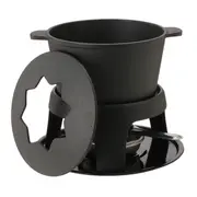 KIT PARA FONDUE 11 PEÇAS VERBIER - PRETO/BAMBU - Foto 3