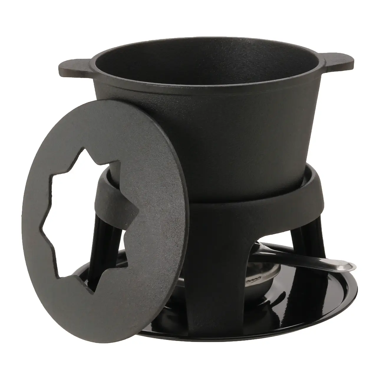 KIT PARA FONDUE 11 PEÇAS VERBIER - PRETO/BAMBU - Foto 3