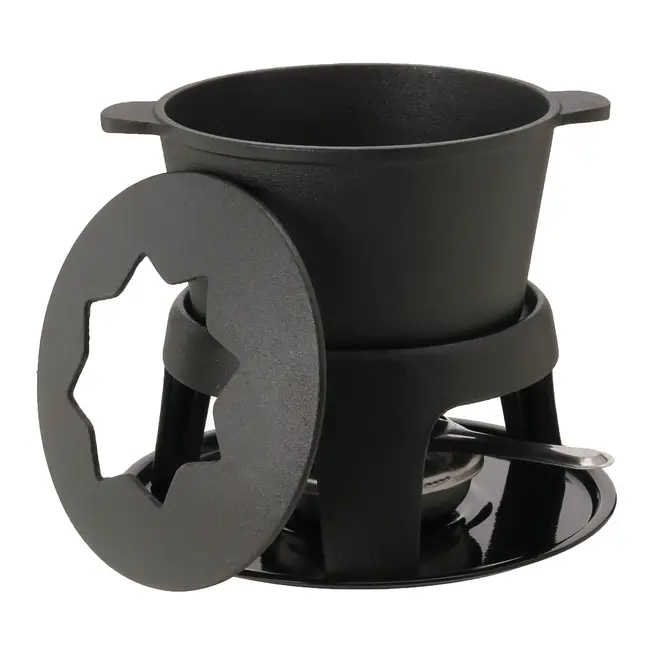 KIT PARA FONDUE 11 PEÇAS VERBIER - PRETO/BAMBU - Foto 3