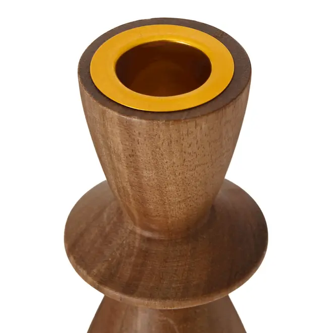 SUPORTE VELA/CASTIÇAL 11 CM ACÁCIA - ACÁCIA/OURO - Foto 5