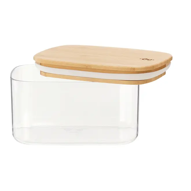 POTE HERMÉTICO 650 ML BAMBUCCI - INCOLOR/BAMBU - Foto 4