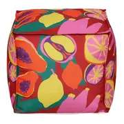 PUFF 45 CM X 45 CM CAMINHOS DO SOL - VERMELHO/MULTICOR - Foto 1