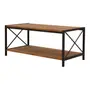 MESA DE CENTRO 90 CM X 45 CM STEAM TRUNK - CASTANHO/ENCERADO CASTANHO - Foto 3