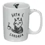 CANECA 160 ML GATA E CANSADA - BRANCO/PRETO - Foto 1