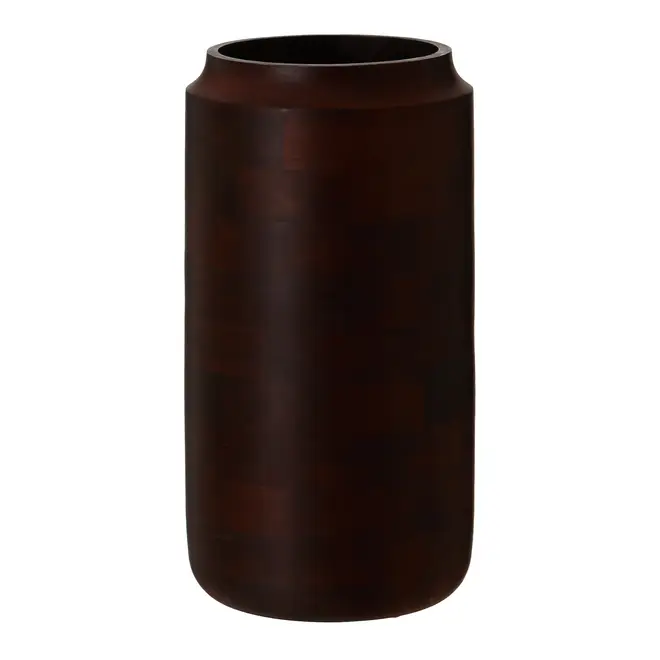 VASO DECORATIVO 26 CM BROMLEY - ENCERADO CASTANHO - Foto 2