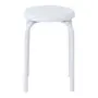 BANQUINHO EMPILHÁVEL TUBULAR - BRANCO/BRANCO - Foto 2