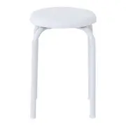 BANQUINHO EMPILHÁVEL TUBULAR - BRANCO/BRANCO - Foto 2