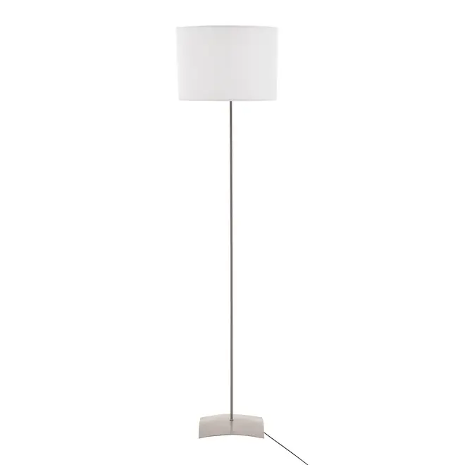 LUMINÁRIA DE CHÃO ALINE C/CÚPULA H - ARGILA/BRANCO - Foto 1