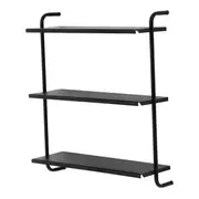 ESTANTE DE PAREDE 83 CM X 97 CM WALL TECH - PRETO/PRETO - Foto 2