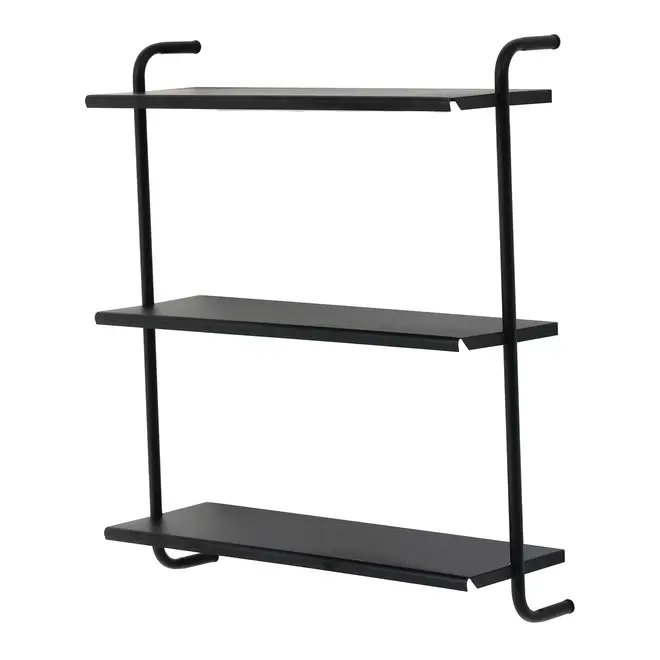 ESTANTE DE PAREDE 83 CM X 97 CM WALL TECH - PRETO/PRETO - Foto 2