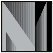 QUADRO FINELINE II 1 M X 1 M - PRETO/BRANCO - Foto 1
