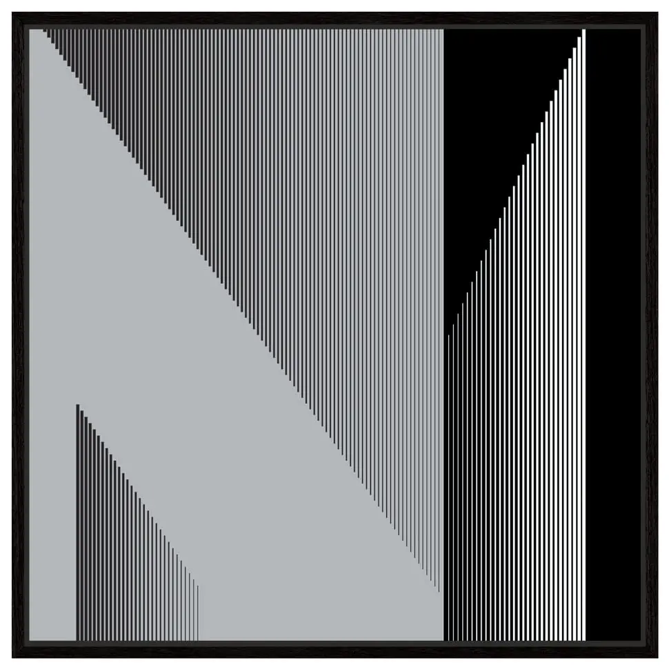 QUADRO FINELINE II 1 M X 1 M - PRETO/BRANCO - Foto 1