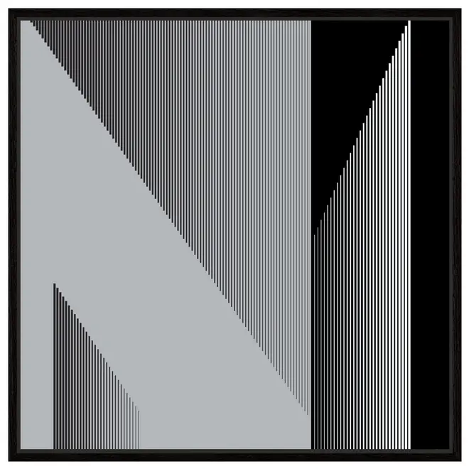QUADRO FINELINE II 1 M X 1 M - PRETO/BRANCO - Foto 1
