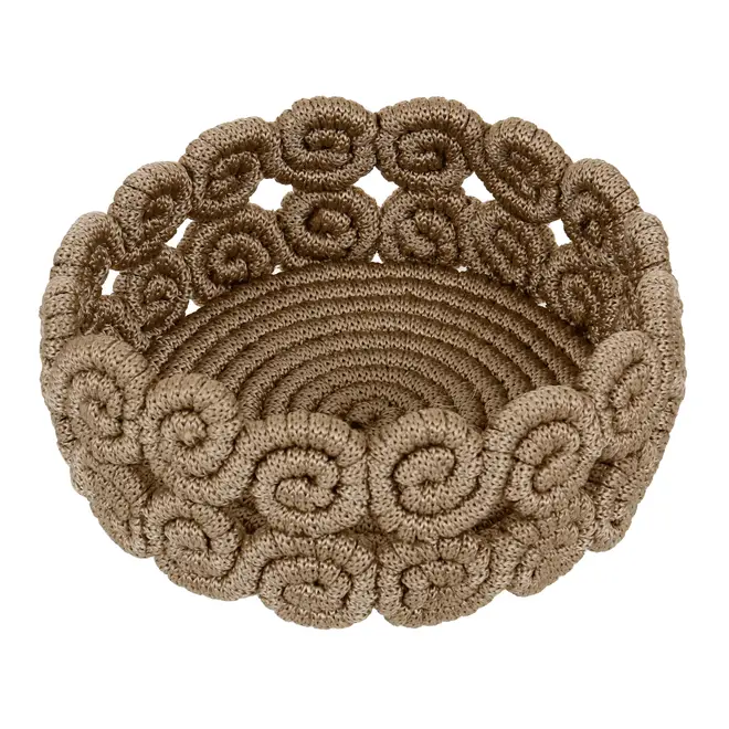 CESTO/CENTRO DE MESA 18 CM ARABESCO - CAMELO - Foto 3