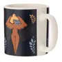 CANECA 300 ML MULHER PÁSSARO - AZUL/TERRACOTA - Foto 4