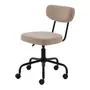 PRETO/BEGE - CADEIRA HOME OFFICE MIER