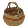CESTO 32 CM X 30 CM X 30 CM ENTREMEADO - FIBRA CLARA/CANELA DO CEILÃO - Foto 4