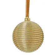 PINGENTE BOLA C/2 FINE FESTIVITY 8 CM - OURO - Foto 3
