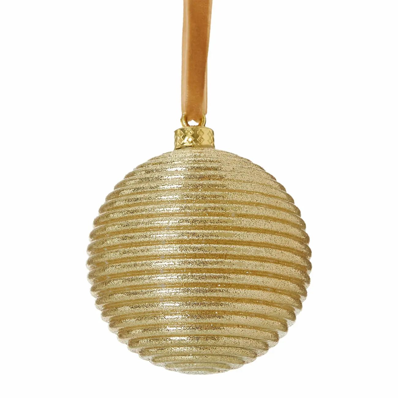 PINGENTE BOLA C/2 FINE FESTIVITY 8 CM - OURO - Foto 3
