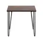 MESA DE JANTAR MESA 80 CM X 80 CM ZAHARA - PRETO/NOZES RÚSTICO - Foto 33