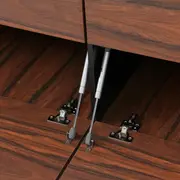 BUFFET 4 PORTAS BASCULANTES 1,60 M X 45 CM HEPTA - PAU FERRO/PRETO - Foto 13