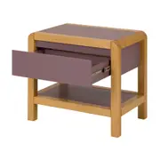 MESA DE CABECEIRA 1 GAVETA KANT - RUBY MOCHA/AMÊNDOA - Foto 2