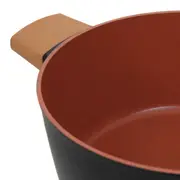 CAÇAROLA INDUÇÃO 24 CM NORMA - TERRACOTA/PRETO - Foto 8