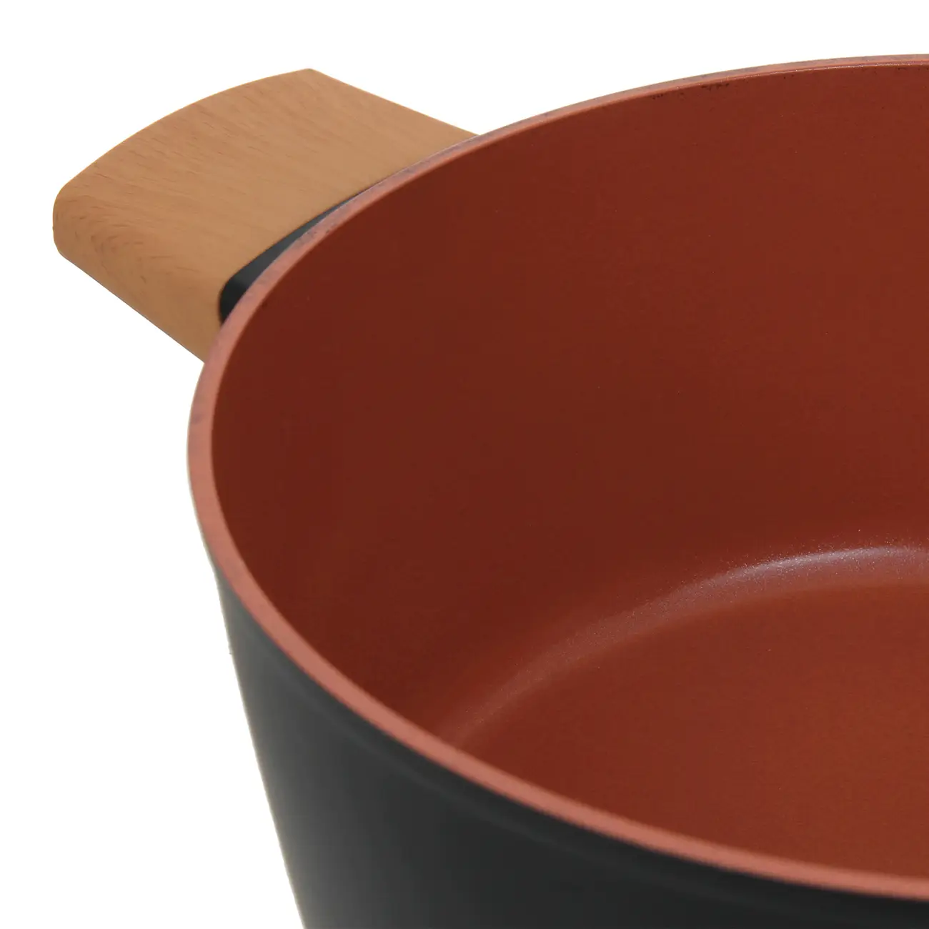 CAÇAROLA INDUÇÃO 24 CM NORMA - TERRACOTA/PRETO - Foto 8